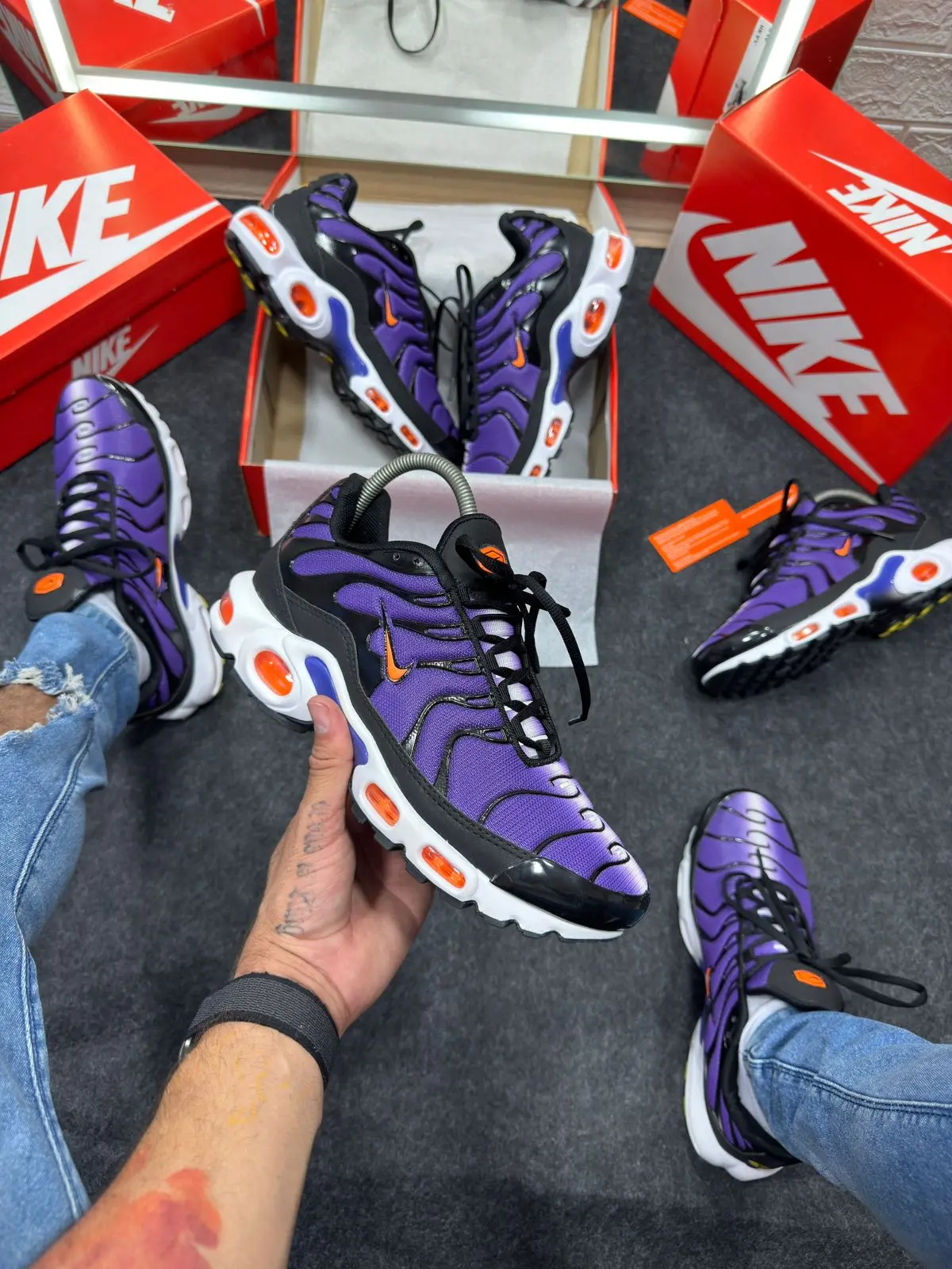 Air Max TN Plus Premium Roxo e Laranja — foto principal
