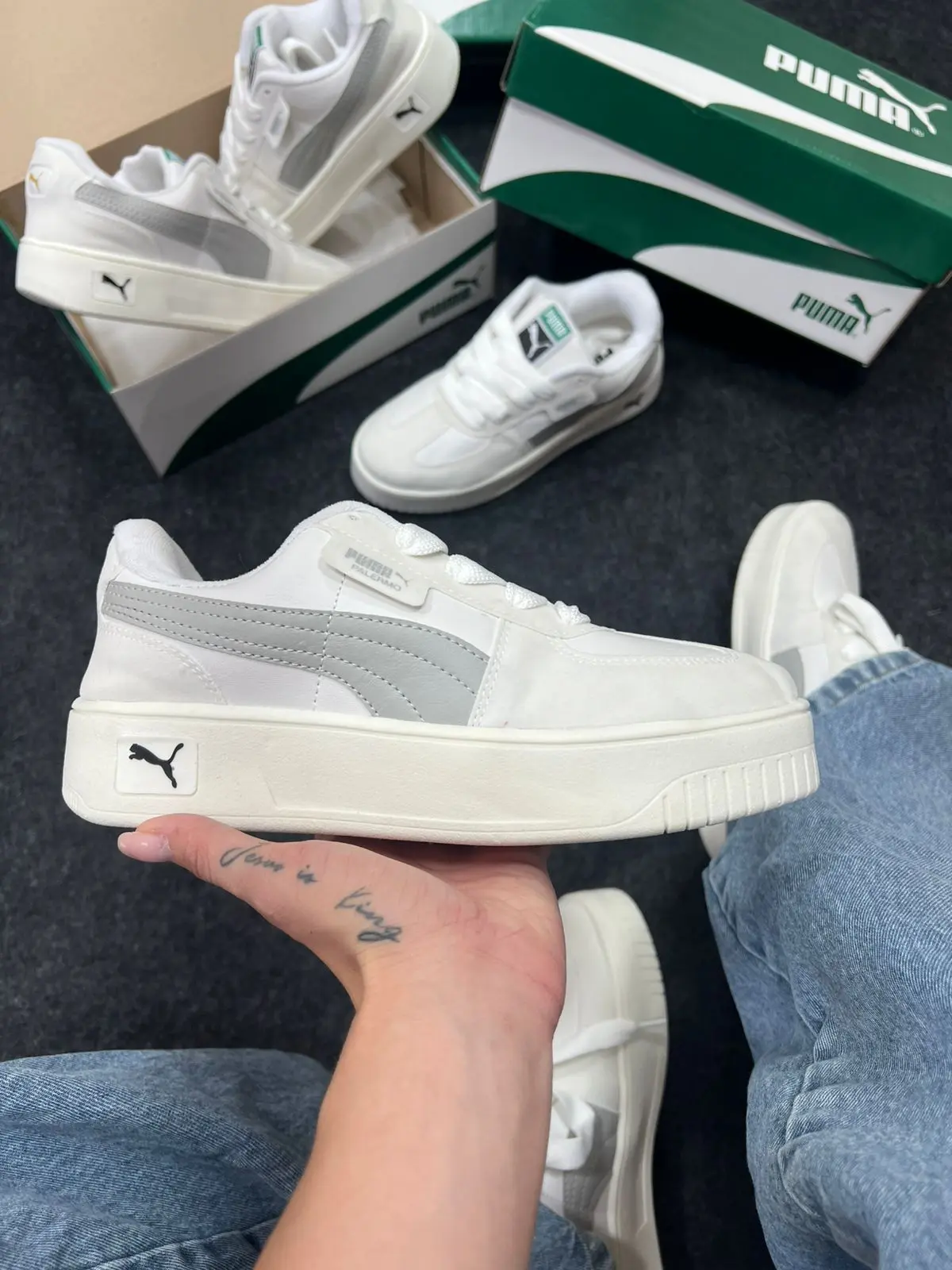 Puma Palermo Branco e Cinza — foto principal