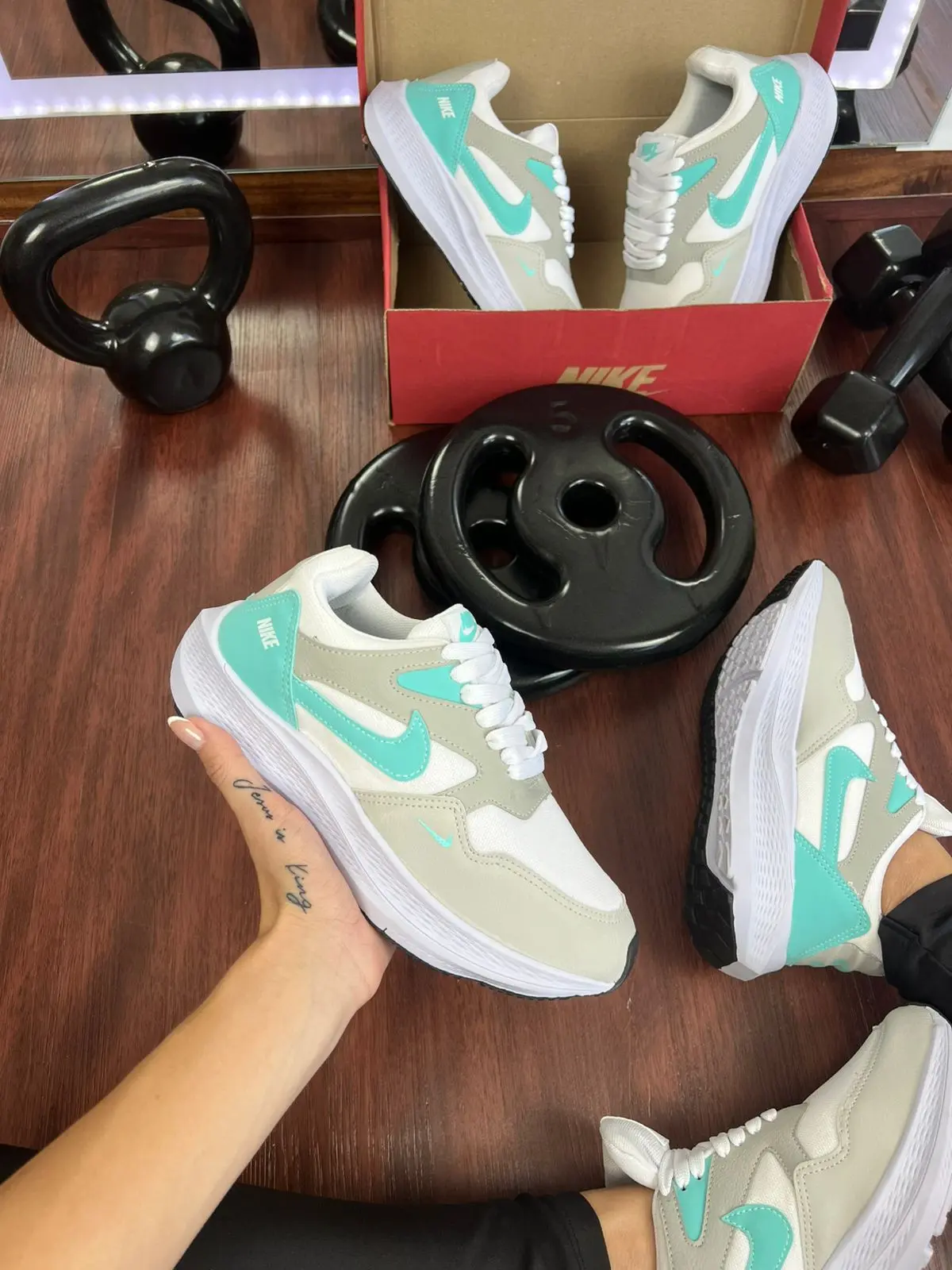 Nike Zoom Fit Branco/verde Água — foto principal
