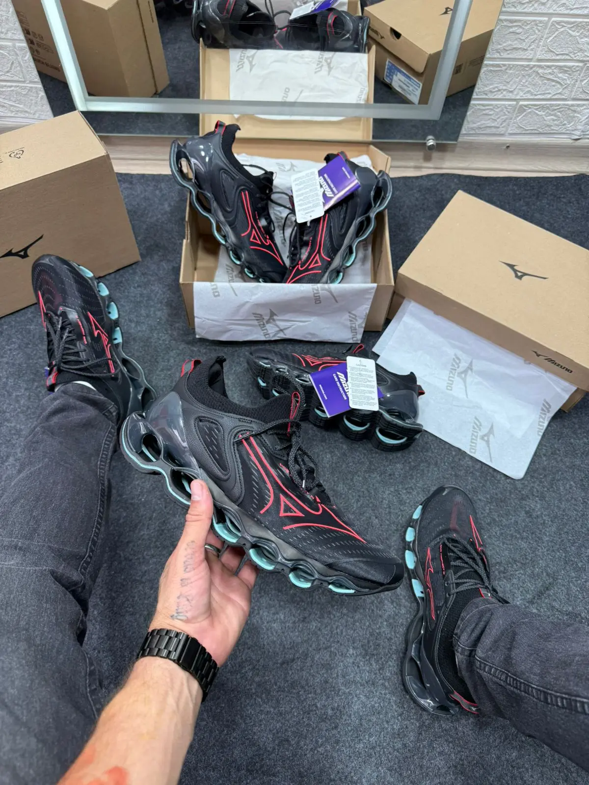 Mizuno Wave Prophecy 14 Preto e Vermelho — foto principal