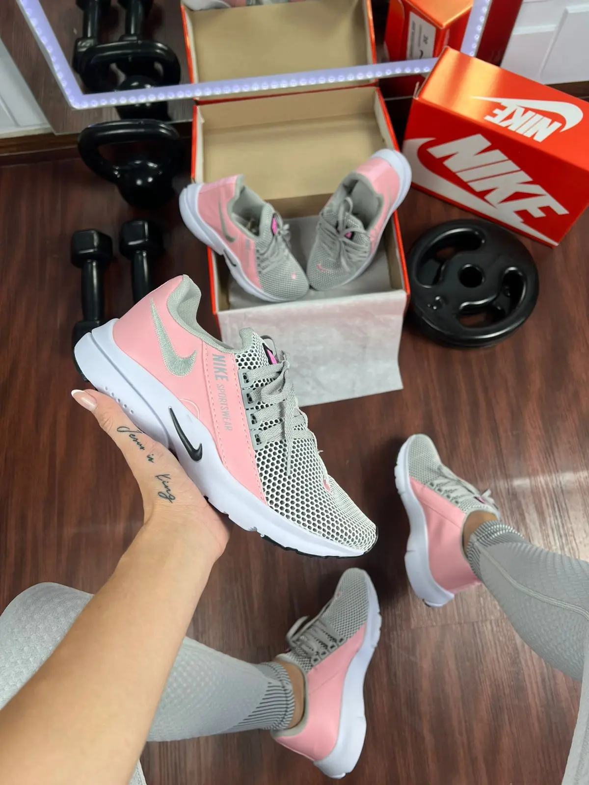 Nike Air Presto Sportswear Cinza/rosa — foto principal