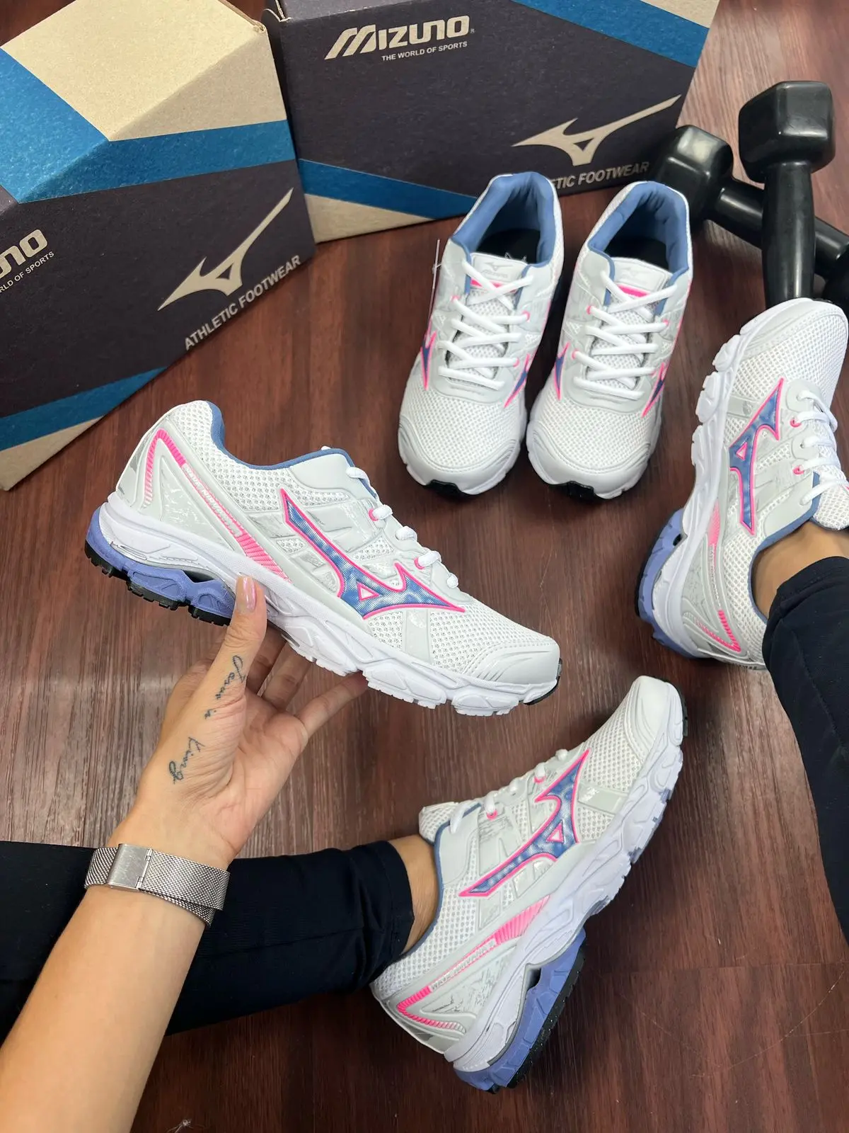 Mizuno Nirvana 9 - Branco Lilás Rosa — foto principal