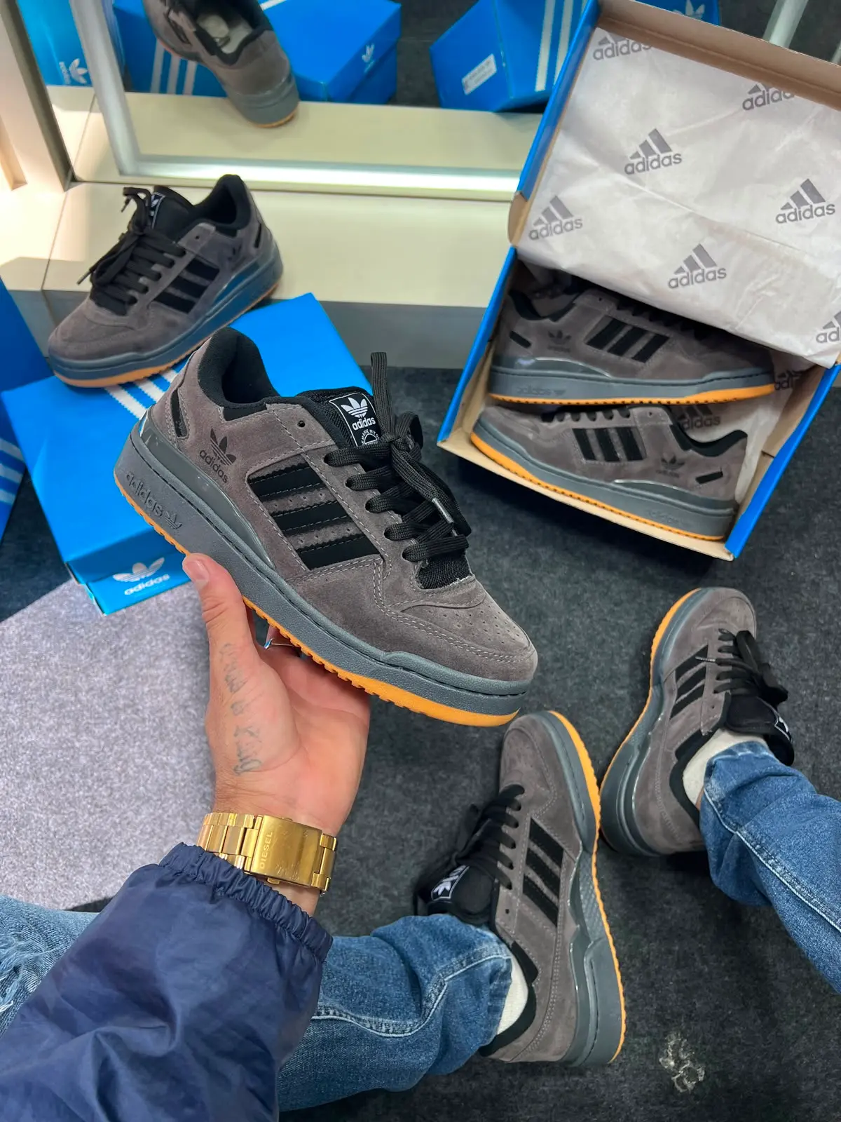 Adidas Forum Low Premium Grafite Preto — foto principal
