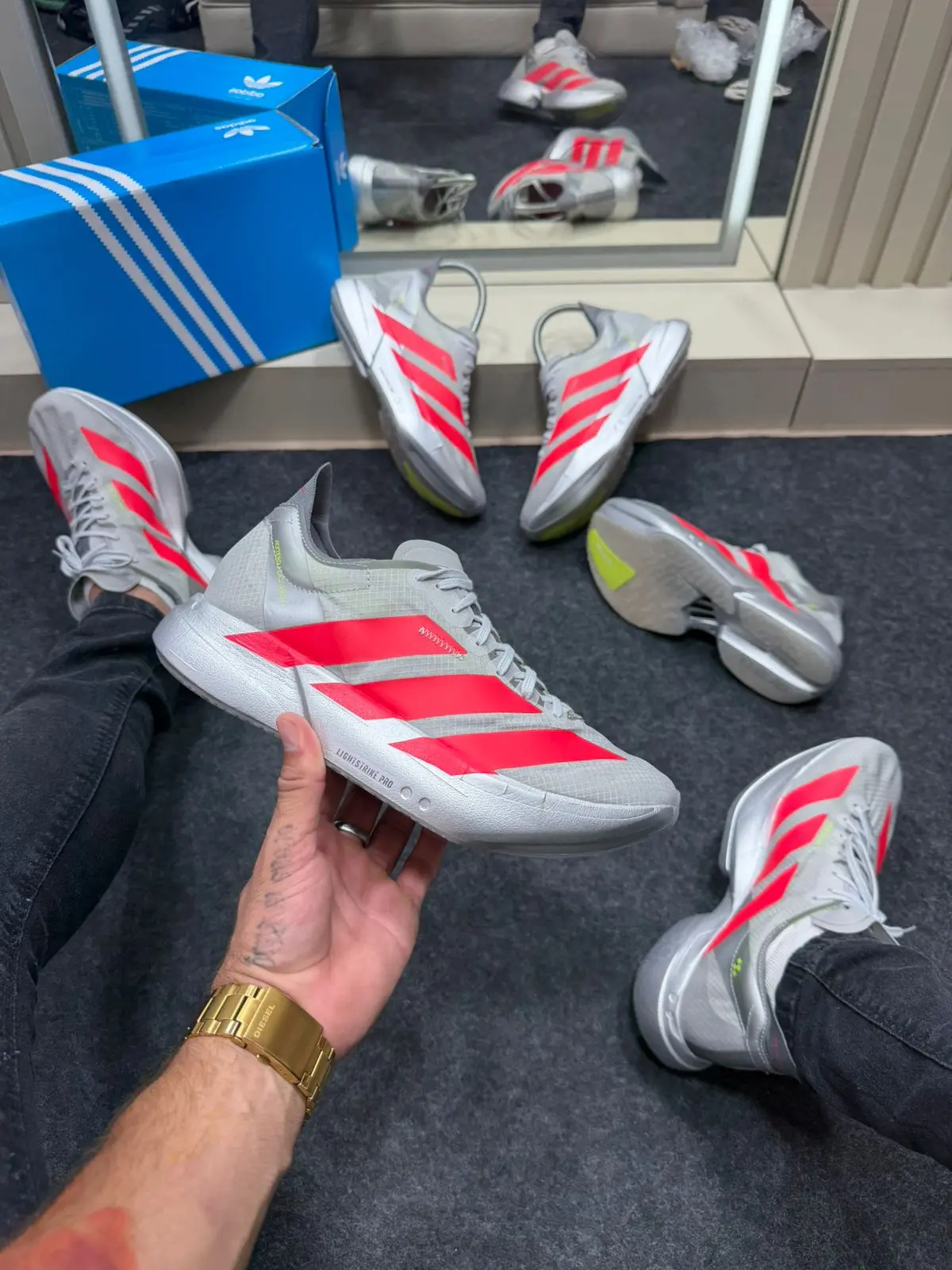 Adidas Adizero Prata Vermelho — foto principal
