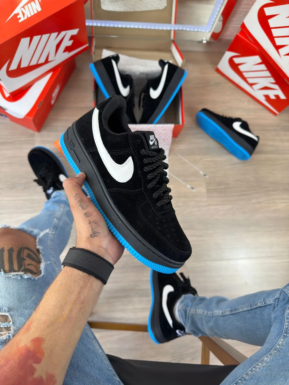 Nike Air Force - Preto Azul — foto principal